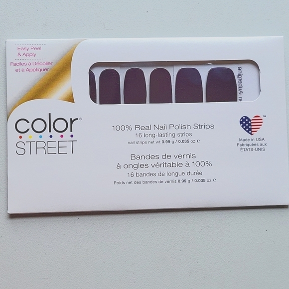 Color Street Other - Color Street Aberdeen Aubergine Real Nail Polish Strips 16 Strips NEW